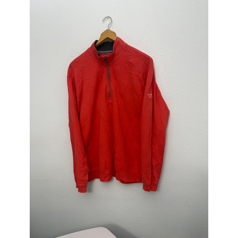 IMG Academy Golf Club Mens Red Quarter Zip Pullover Sweatshirt L Long Sleeve